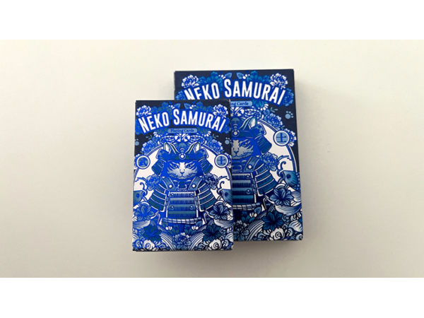 Neko Samurai (Mini Blue) Playing Cards