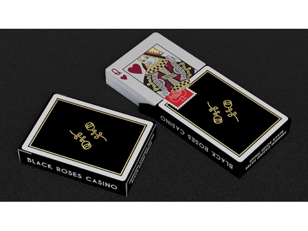 Gold Foil Black Roses Casino