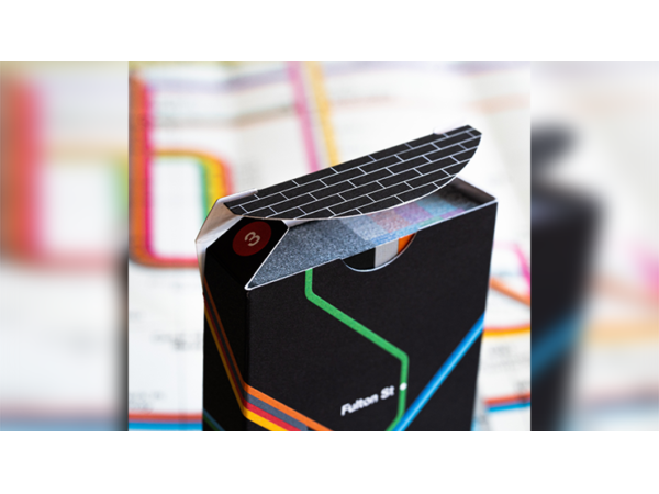 BLACK EDITION FULTON STREET MTA PLAYING CARDS (1972 VIGNELLI MAP EDITION)