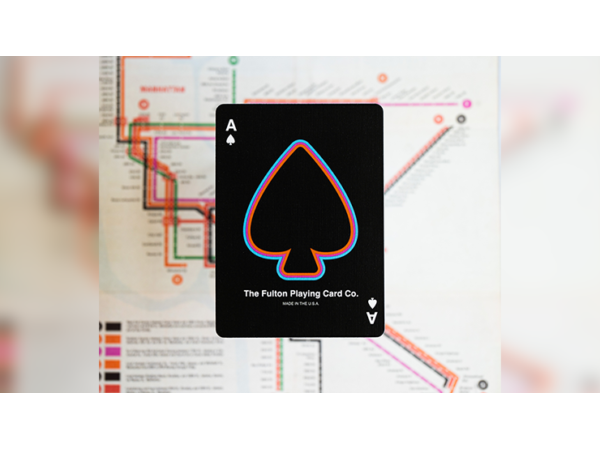 BLACK EDITION FULTON STREET MTA PLAYING CARDS (1972 VIGNELLI MAP EDITION)