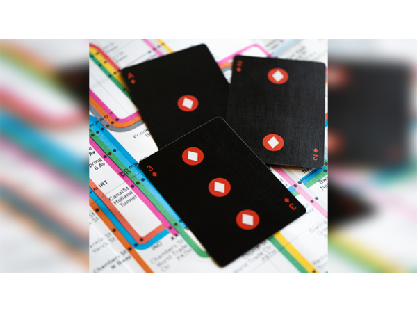 BLACK EDITION FULTON STREET MTA PLAYING CARDS (1972 VIGNELLI MAP EDITION)