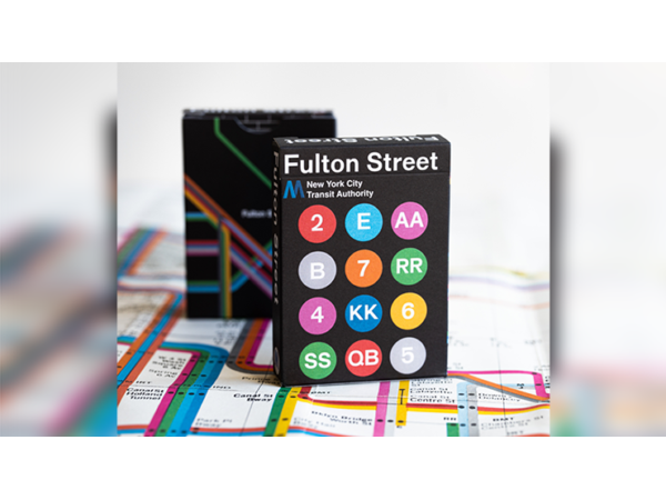 BLACK EDITION FULTON STREET MTA PLAYING CARDS (1972 VIGNELLI MAP EDITION)