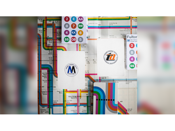 WHITE EDITION FULTON STREET MTA PLAYING CARDS (1972 VIGNELLI MAP EDITION)