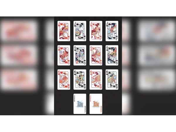 GUAN DAM -Warriors of the Three Kingdoms (Black) Playing Cards by YOKAGAME