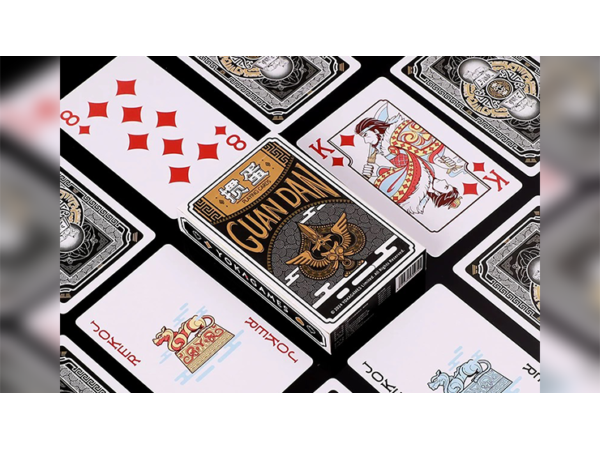 GUAN DAM -Warriors of the Three Kingdoms (Black) Playing Cards by YOKAGAME