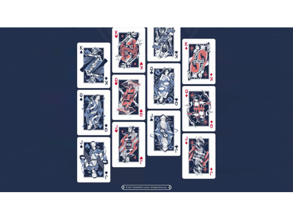 Warriors Of Three Kingdoms (Blue) Playing Cards by YOKAGAME