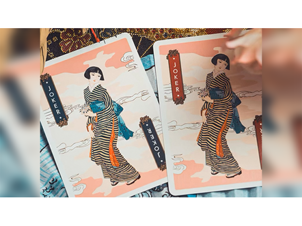 The Great Wave off Kanagawa V3 (Autumn Maple / Peachy Pink) Playing Cards