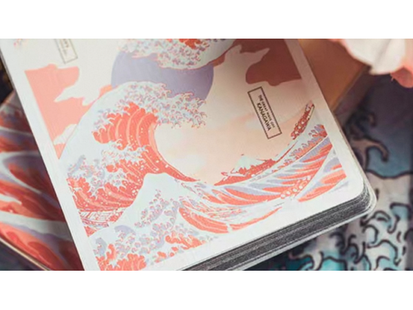 The Great Wave off Kanagawa V3 (Autumn Maple / Peachy Pink) Playing Cards