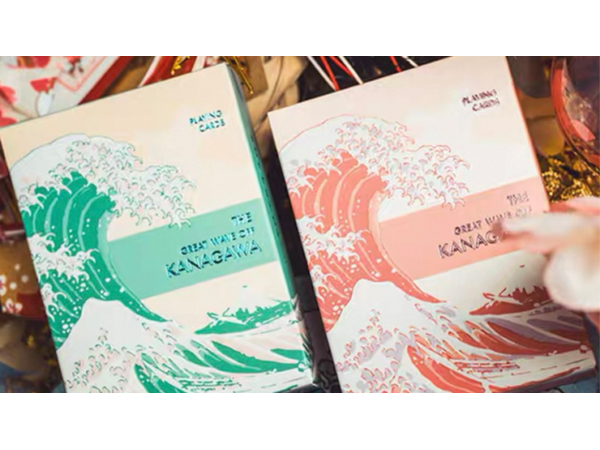 The Great Wave off Kanagawa V3 (Autumn Maple / Peachy Pink) Playing Cards