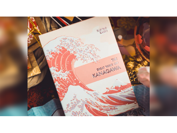 The Great Wave off Kanagawa V3 (Autumn Maple / Peachy Pink) Playing Cards