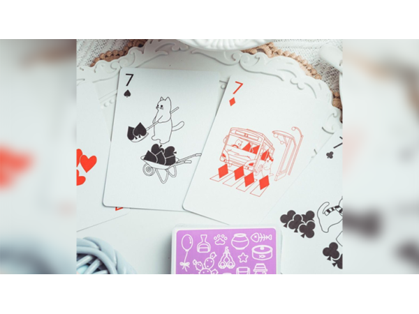 Diary of Kitten and Puppy - Kitten Purple Edition Playing Cards