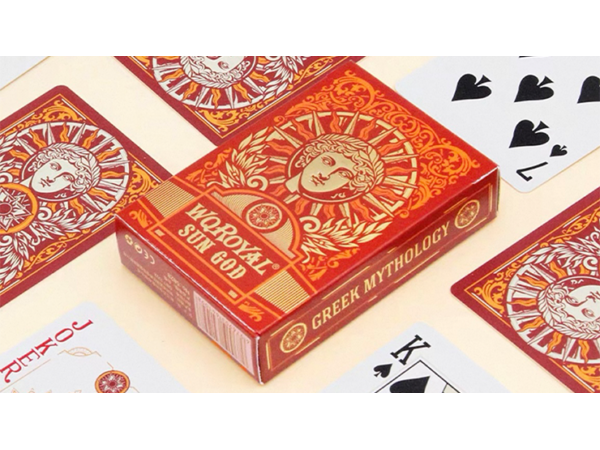 Sun God Greek Mythology Themed Red Edition Playing Cards