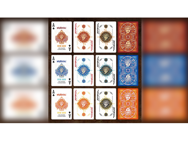 Sun God Greek Mythology Themed Blue Edition Playing Cards