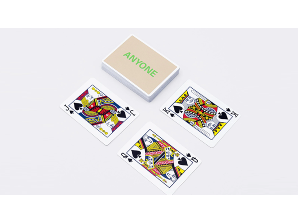 Beige/Green Cap Logo ANYONE Playing Cards