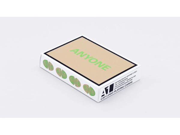 Beige/Green Cap Logo ANYONE Playing Cards