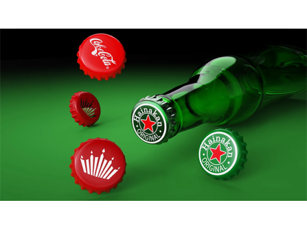 The Clink (Cap in Bottle) Set by Iarvel Magic and Wonder House (Heineken, Coke, and Budweiser)