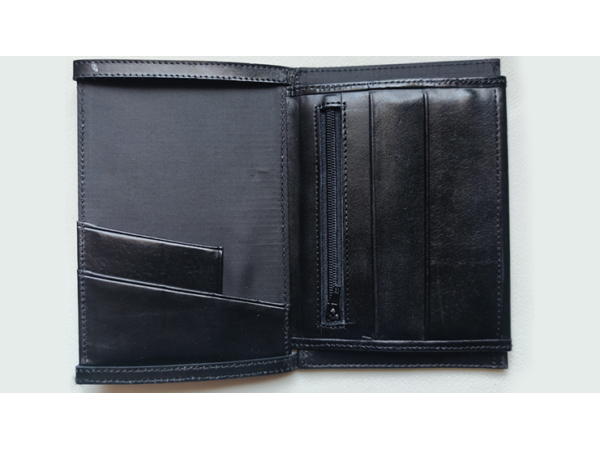 Mini Bombshell Wallet (Black Smooth) by CAHYO