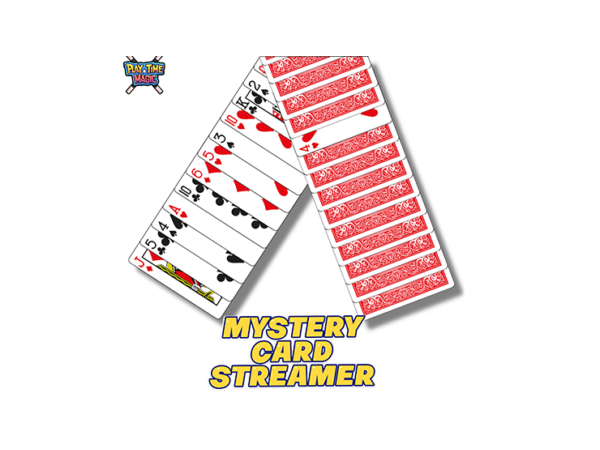 Mystery Card Streamer (Red 4 of Hearts) by PlayTime Magic DEFMA