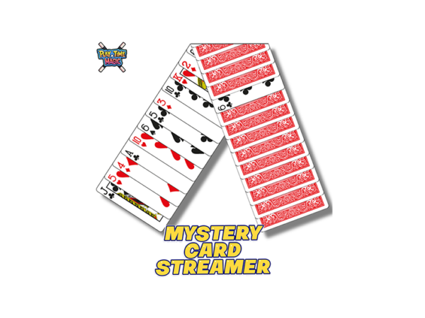 Mystery Card Streamer (Red 6 of Clubs) by PlayTime Magic DEFMA