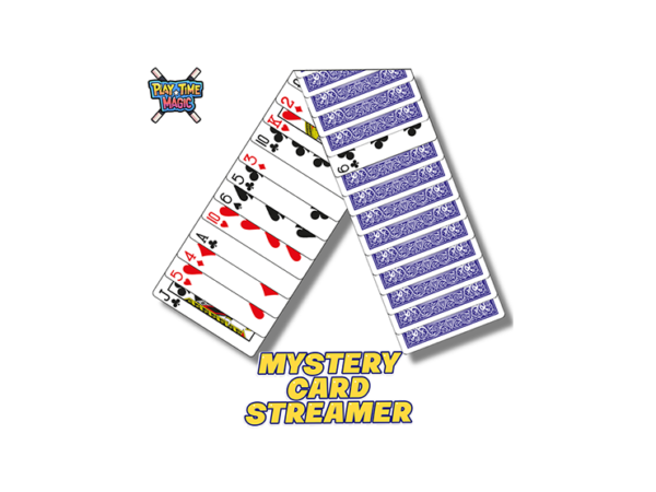 Mystery Card Streamer (Blue 6 of Clubs) by PlayTime Magic DEFMA