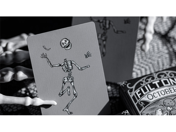 FULTONS OCTOBER TOMBSTONE GREY PLAYING CARDS