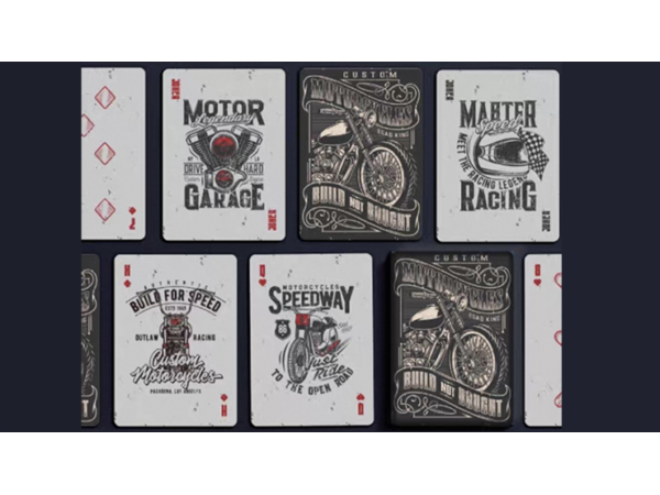 Custom Motorcycles Playing Cards