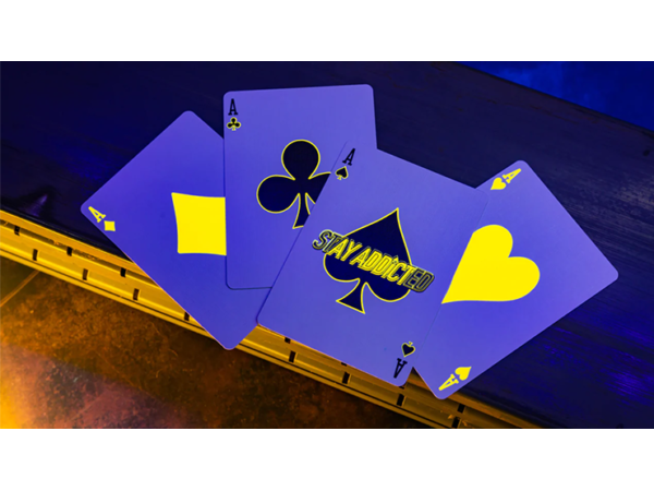 Bicycle Neon Rider Back Yellow-Starburst Deck Playing Cards