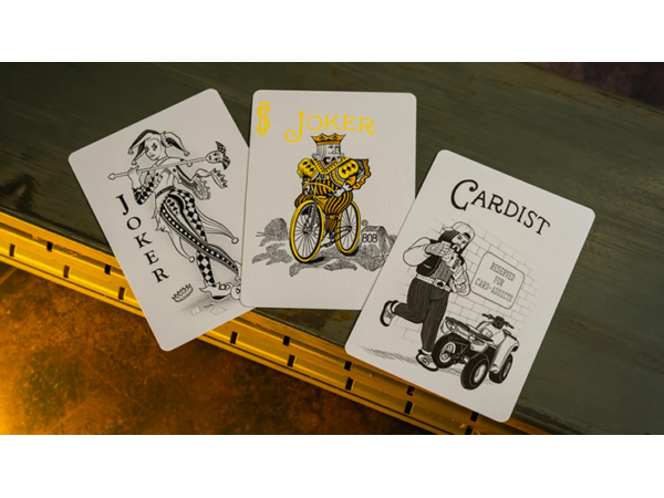 Bicycle Neon Rider Back Yellow-Starburst Deck Playing Cards