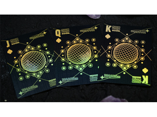 Moon (Black Holo) Playing Cards