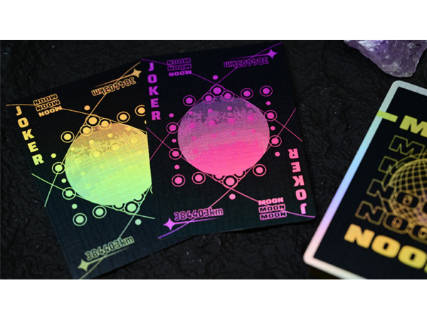 Moon (Black Holo) Playing Cards