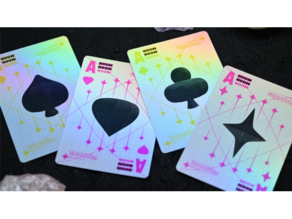 Moon (White Holo) Playing Cards