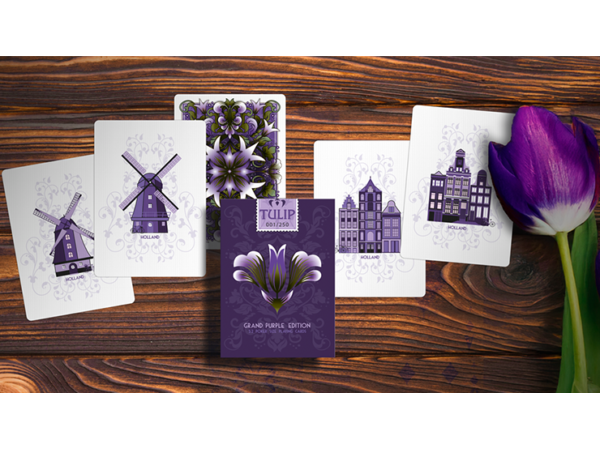 Grand Tulip Purple Playing Cards by Dutch Card House Company