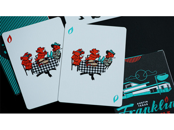 FRANKLIN BBQ RETRO BLACK PLAYING CARDS