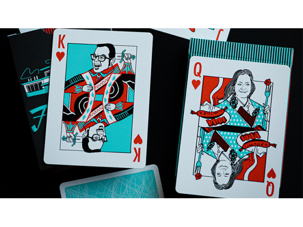 FRANKLIN BBQ RETRO BLACK PLAYING CARDS
