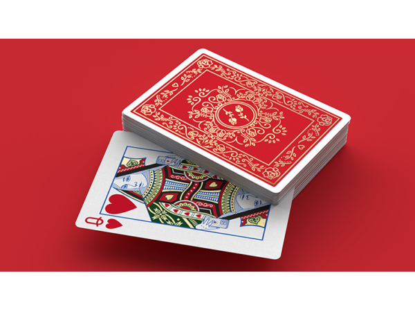 Red Roses Gold Foil Playing Cards (Fully Marked)