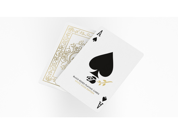 Black Roses White Gold Foil Playing Cards