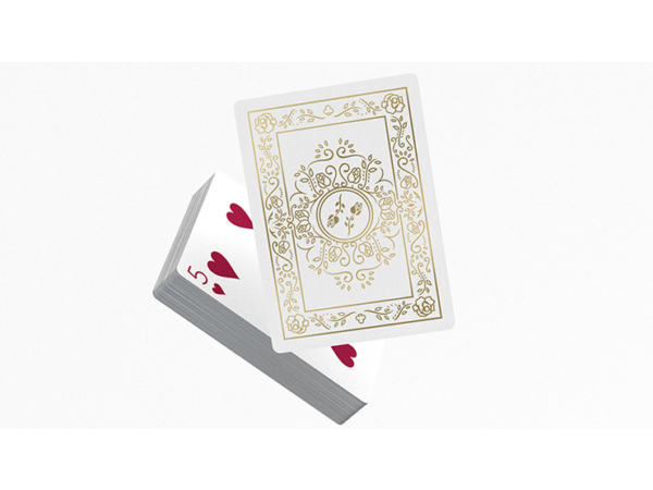 Black Roses White Gold Foil Playing Cards