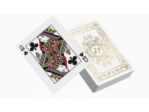 Black Roses White Gold Foil Playing Cards