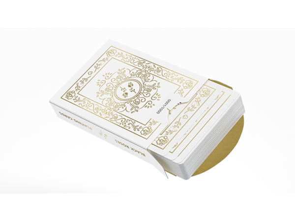 Black Roses White Gold Foil Playing Cards