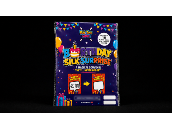 Birthday Silk Surprise REFILL (10 Silks) by PlayTime Magic DEFMA (Orange)