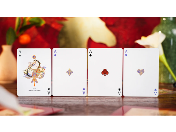 Year of the Horse (Red) Playing Cards by TCC Fashion