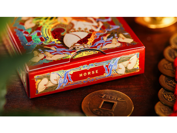 Year of the Horse (Red) Playing Cards by TCC Fashion
