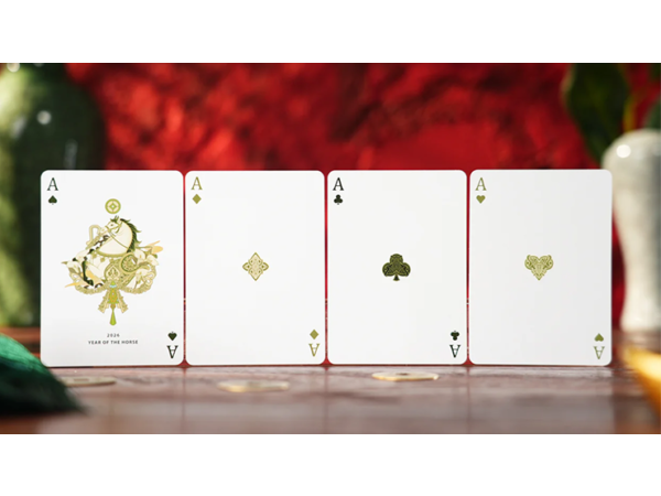 Year of the Horse (Green) Playing Cards by TCC Fashion