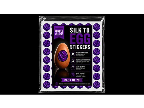 Silk to Egg Stickers (Purple) Pack of 70