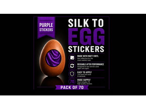 Silk to Egg Stickers (Purple) Pack of 70