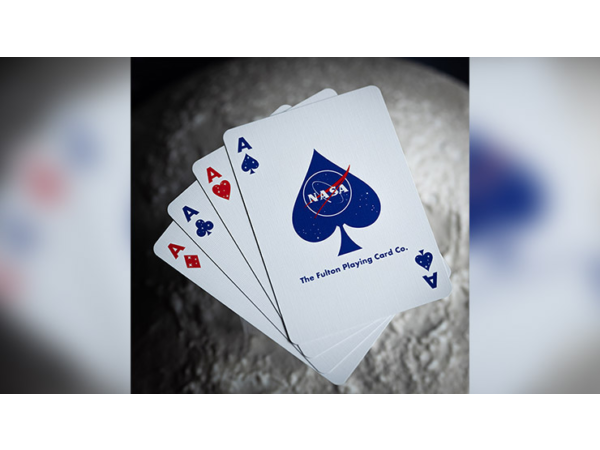 NASA HOLOGRAPHIC FOIL "MEATBALL" LOGO PLAYING CARDS