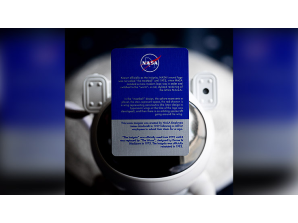 NASA HOLOGRAPHIC FOIL "MEATBALL" LOGO PLAYING CARDS