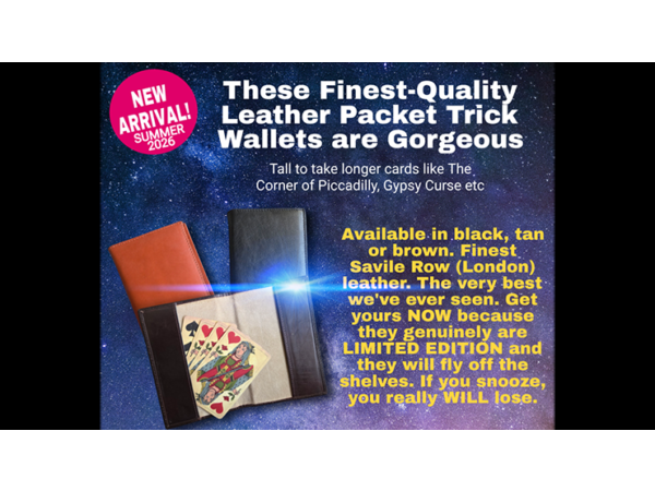 Leather Packet Wallet (Black) by Paul Gordon