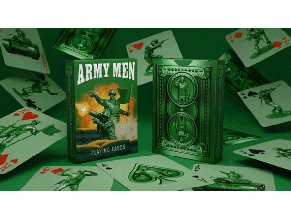 Army Men Playing Cards