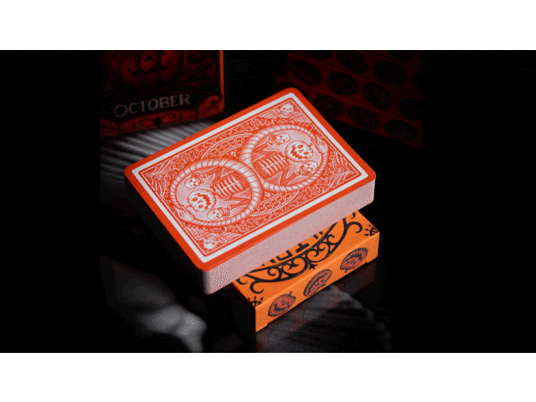 OCTOBER V2 PUMPKIN ORANGE PLAYING CARDS